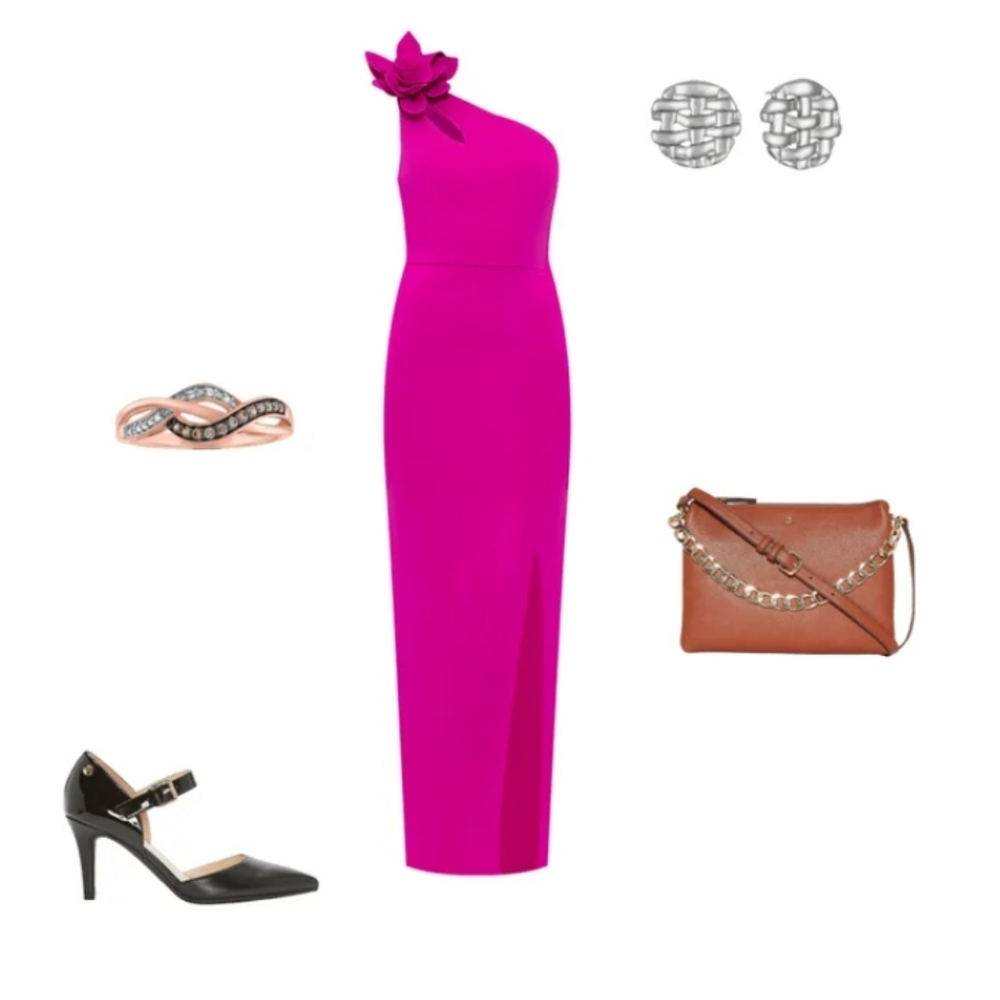 DJ Jaz Floral Applique Sleeveless Gown - Picture 6 of 6